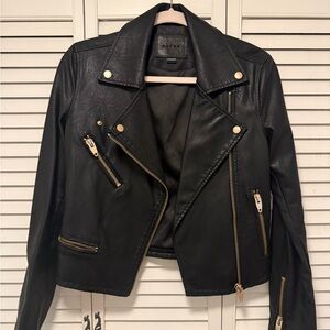 Blank NYC Black Leather Biker Jacket